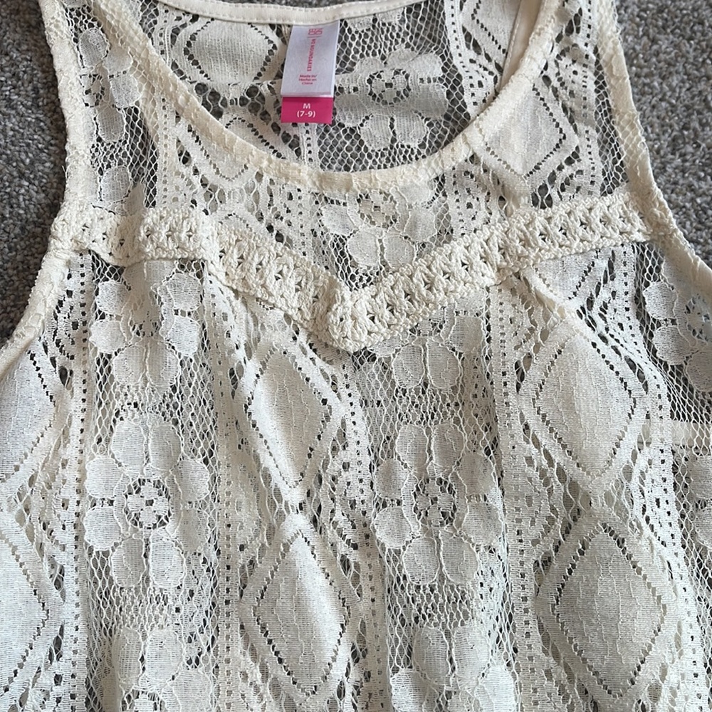 Lace Racerback Tank Top - Picture 3 of 7